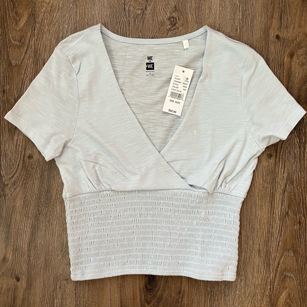 Light Blue Top Me to We Pacsun Basics S